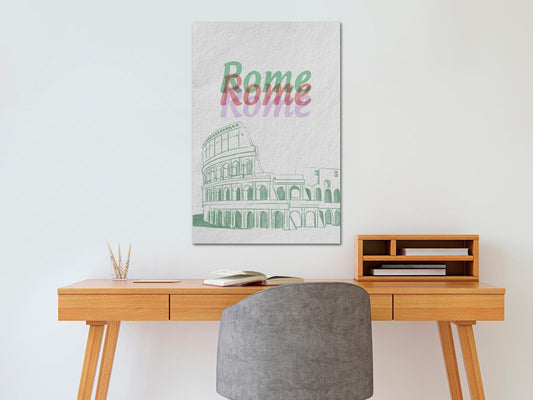 Schilderij - Rome in Watercolours (1 Part) Vertical