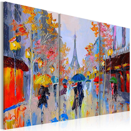Handgeschilderd schilderij - Rainy Paris