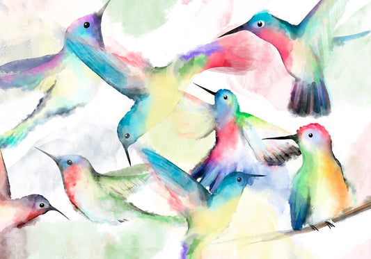 Fotobehang - Watercolor Birds