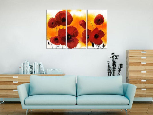 Schilderij - Sunny afternoon and poppies
