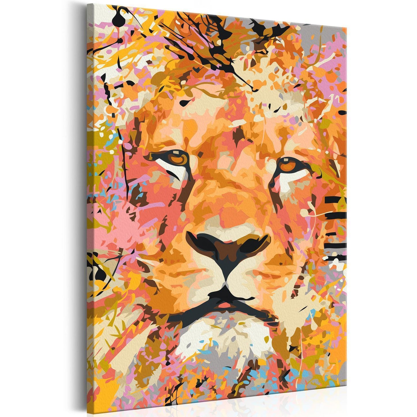 Doe-het-zelf op canvas schilderen - Watchful Lion
