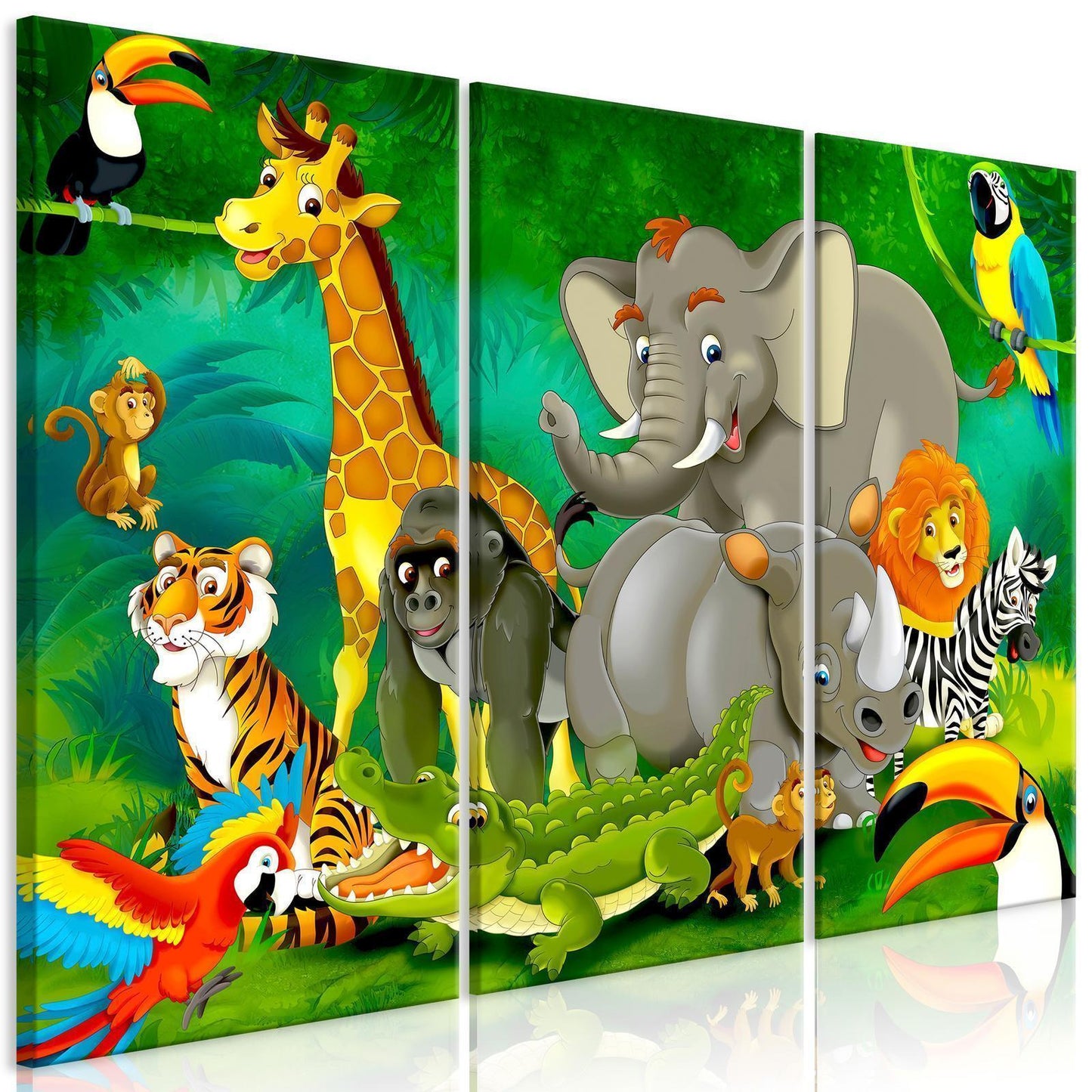 Gemälde - Bunte Safari (3 Teile)