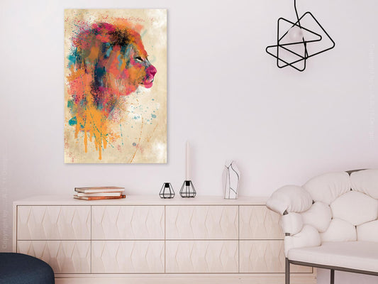 Painting - Watercolor Lion (1 Part) Vertical