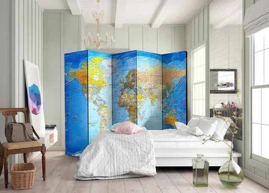 Folding Screen - World Classic Map [Room Dividers] 