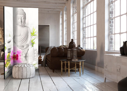 Vouwscherm - Buddha and Orchids