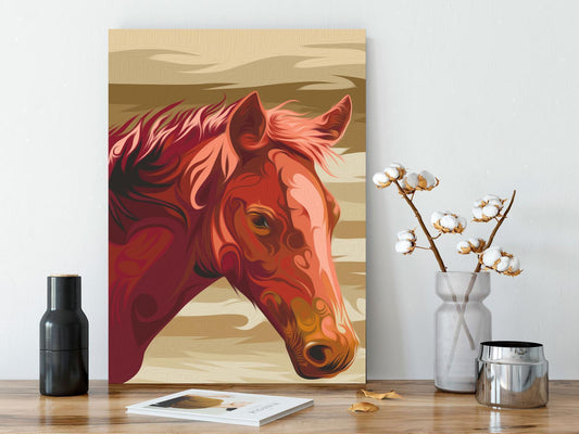 Doe-het-zelf op canvas schilderen - Brown Horse