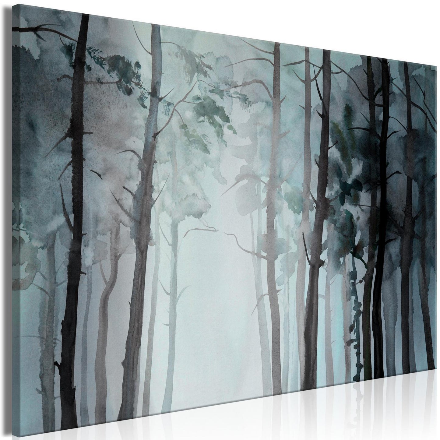 Schilderij - Hazy Forest (1 Part) Wide