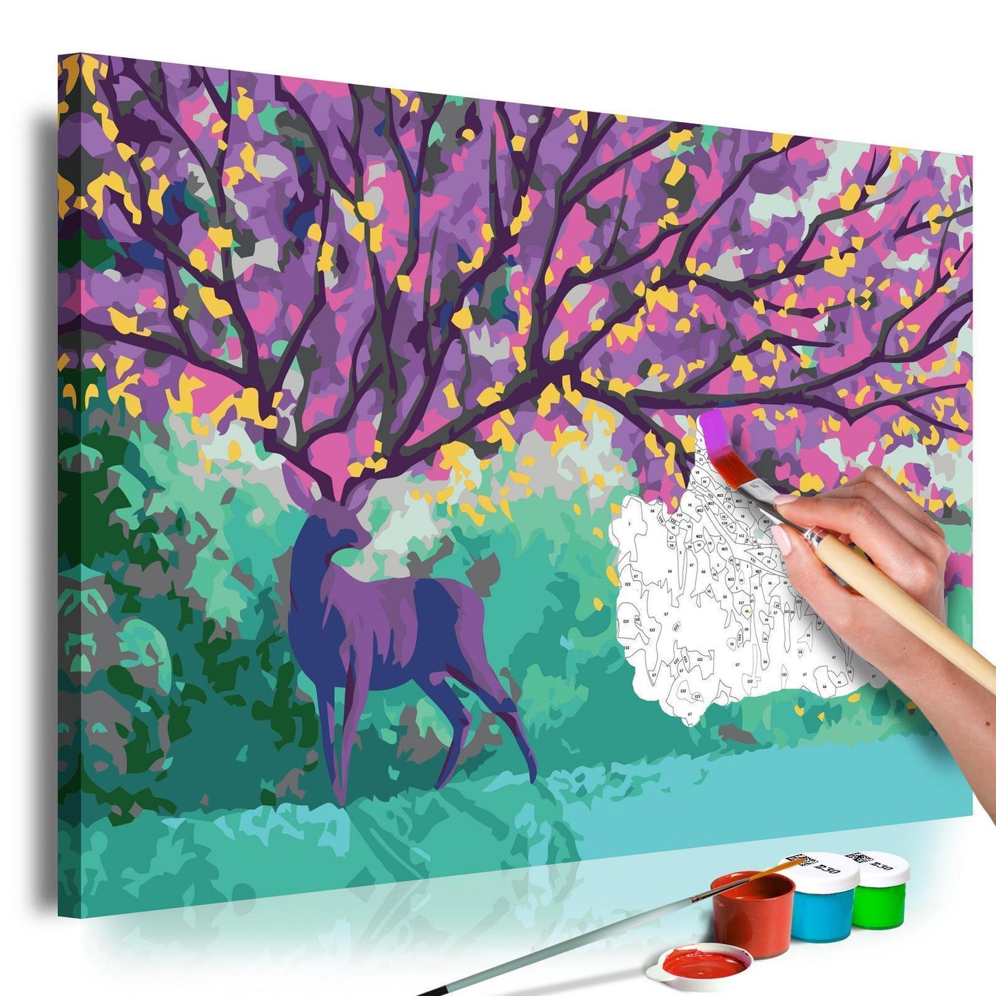 DIY Canvas Painting - Purple Deer 