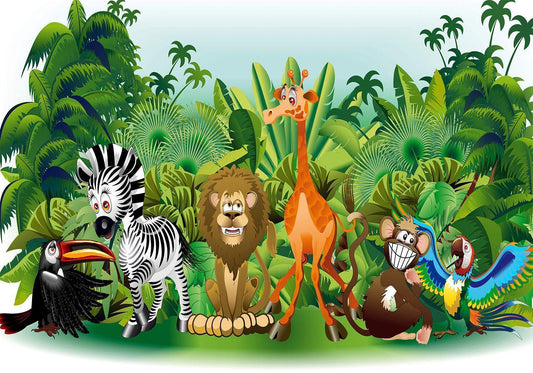 Fotobehang - Jungle Animals