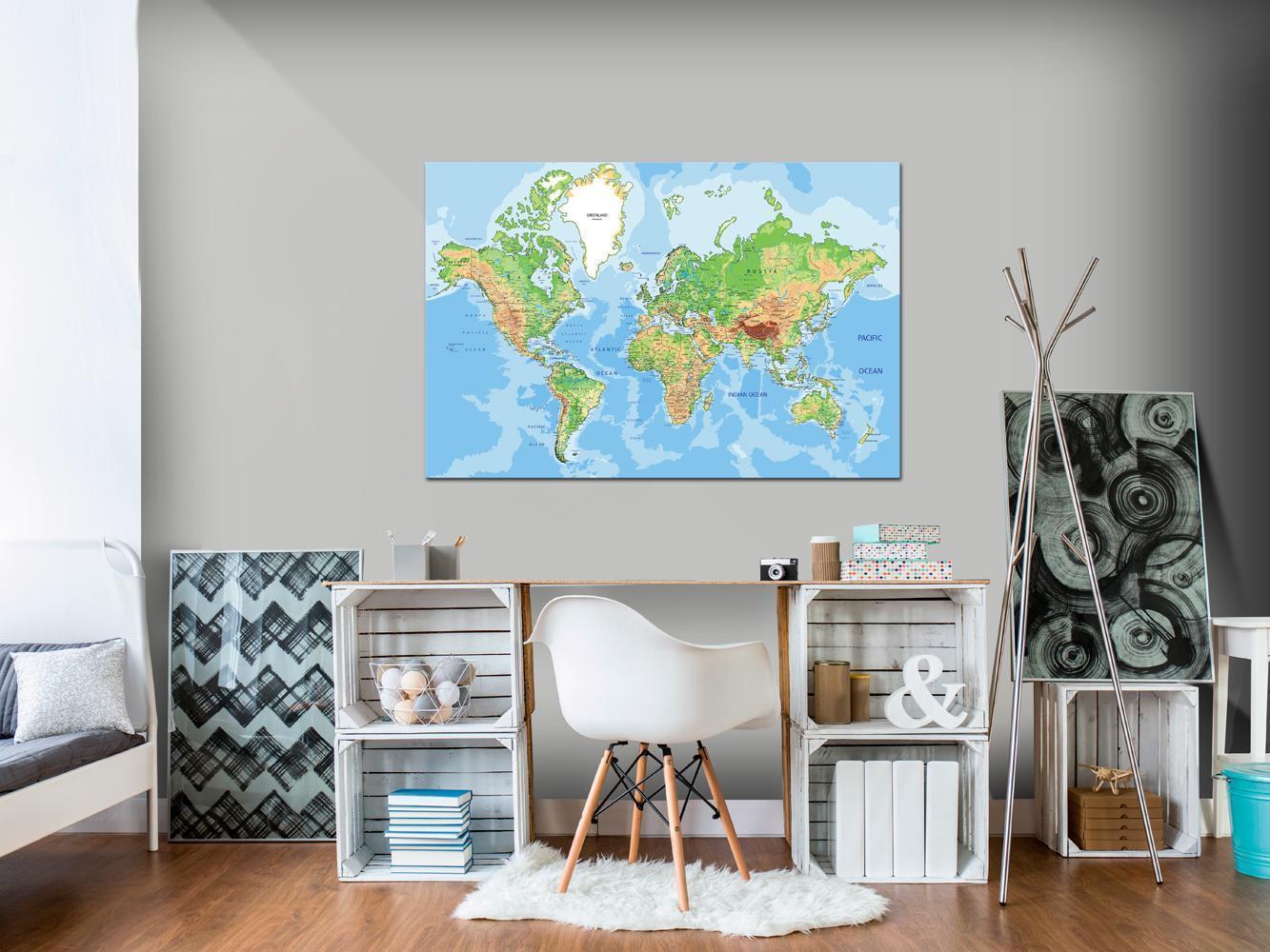 Schilderij - Explore the World!