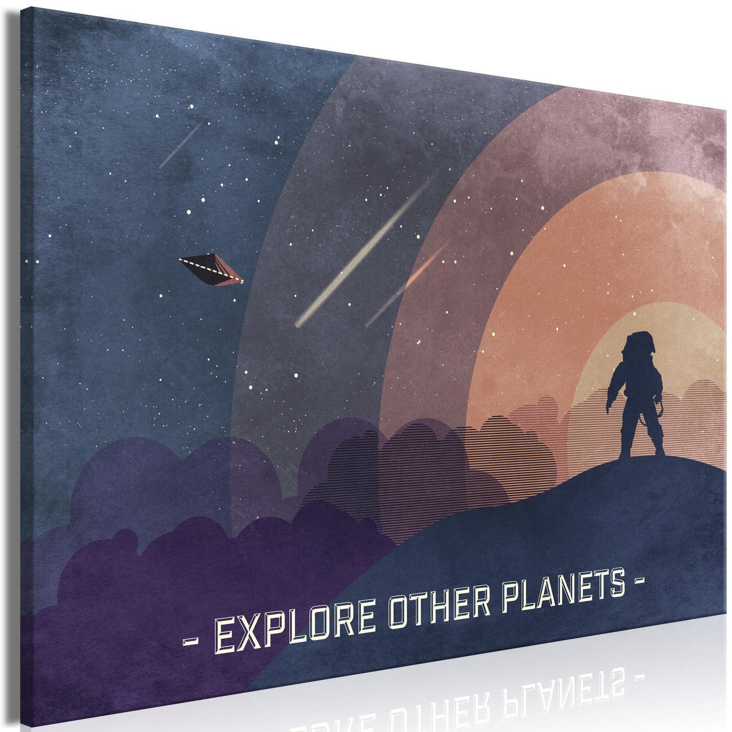 Schilderij - Explore Other Planets (1 Part) Wide