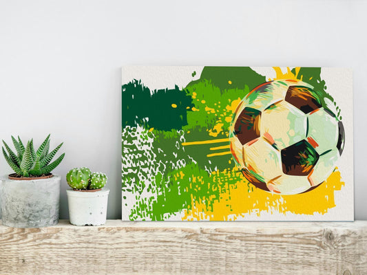 Doe-het-zelf op canvas schilderen - Football Emotions