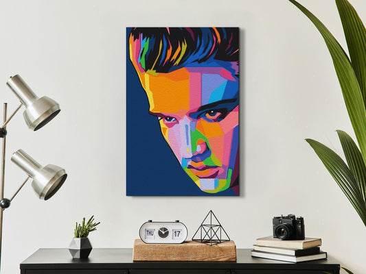 DIY canvas painting - Colorful Elvis 