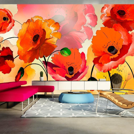 Wall mural XXL - Velvet poppies