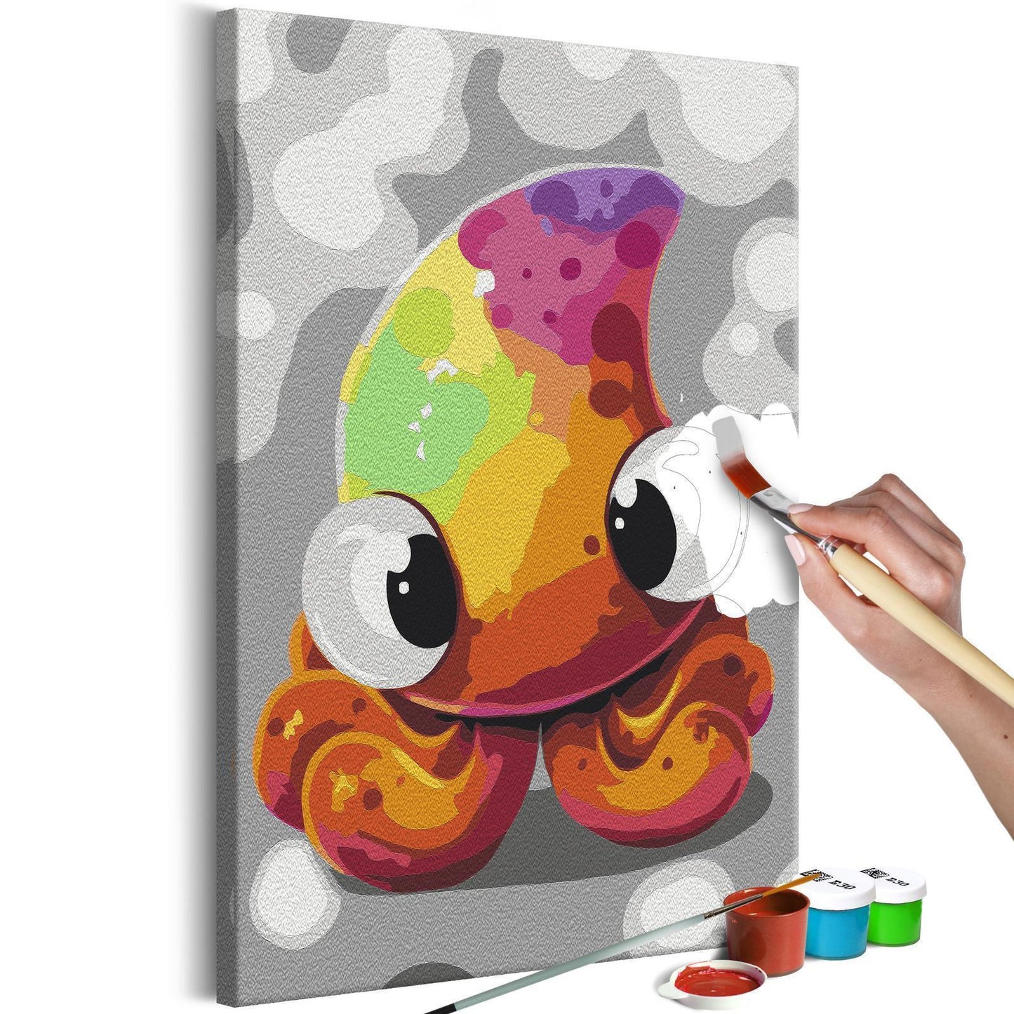 Doe-het-zelf op canvas schilderen - Funny Octopus