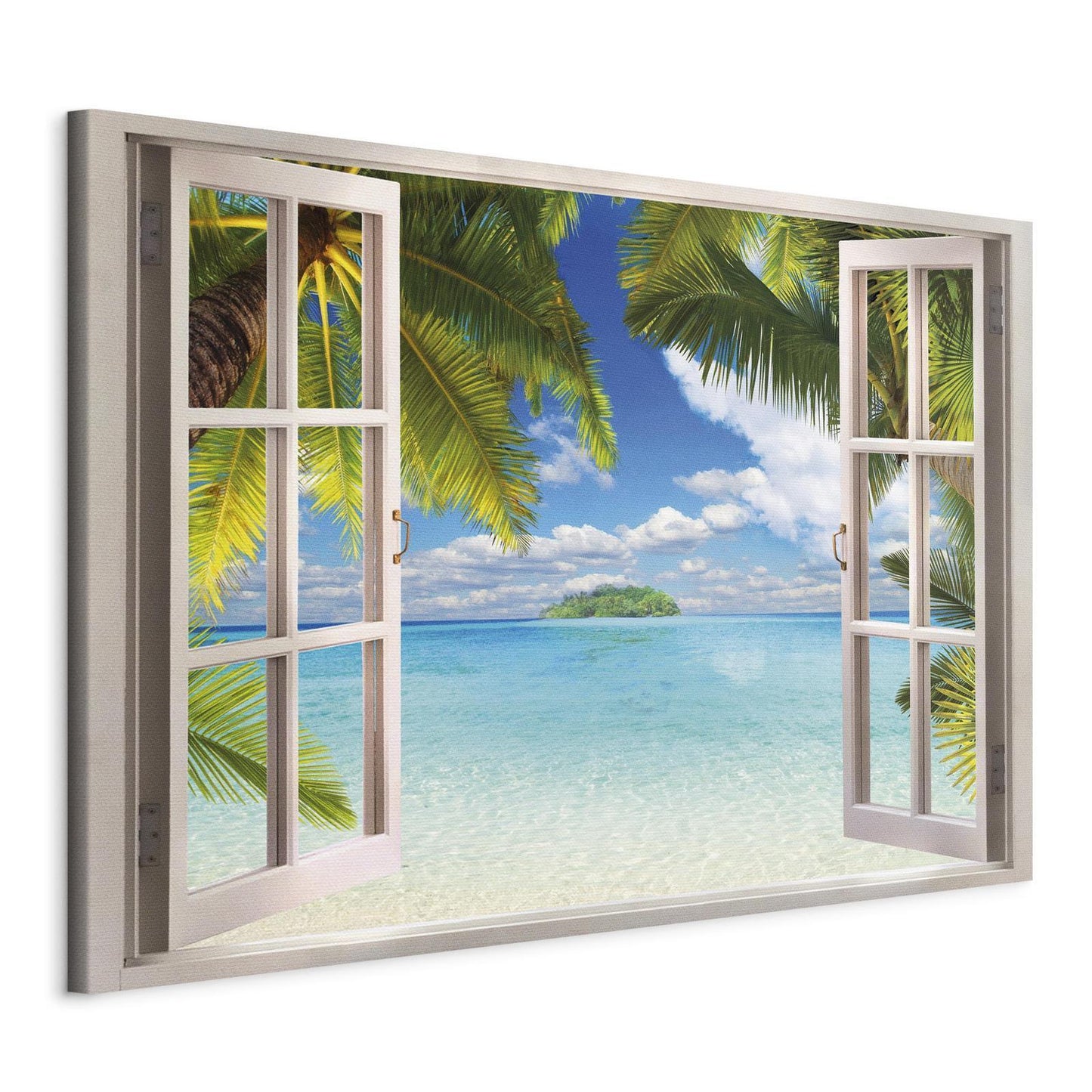 Schilderij - Window: Sea View