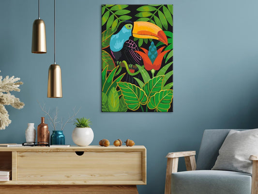 DIY Canvas Painting - Beautiful Toucan 