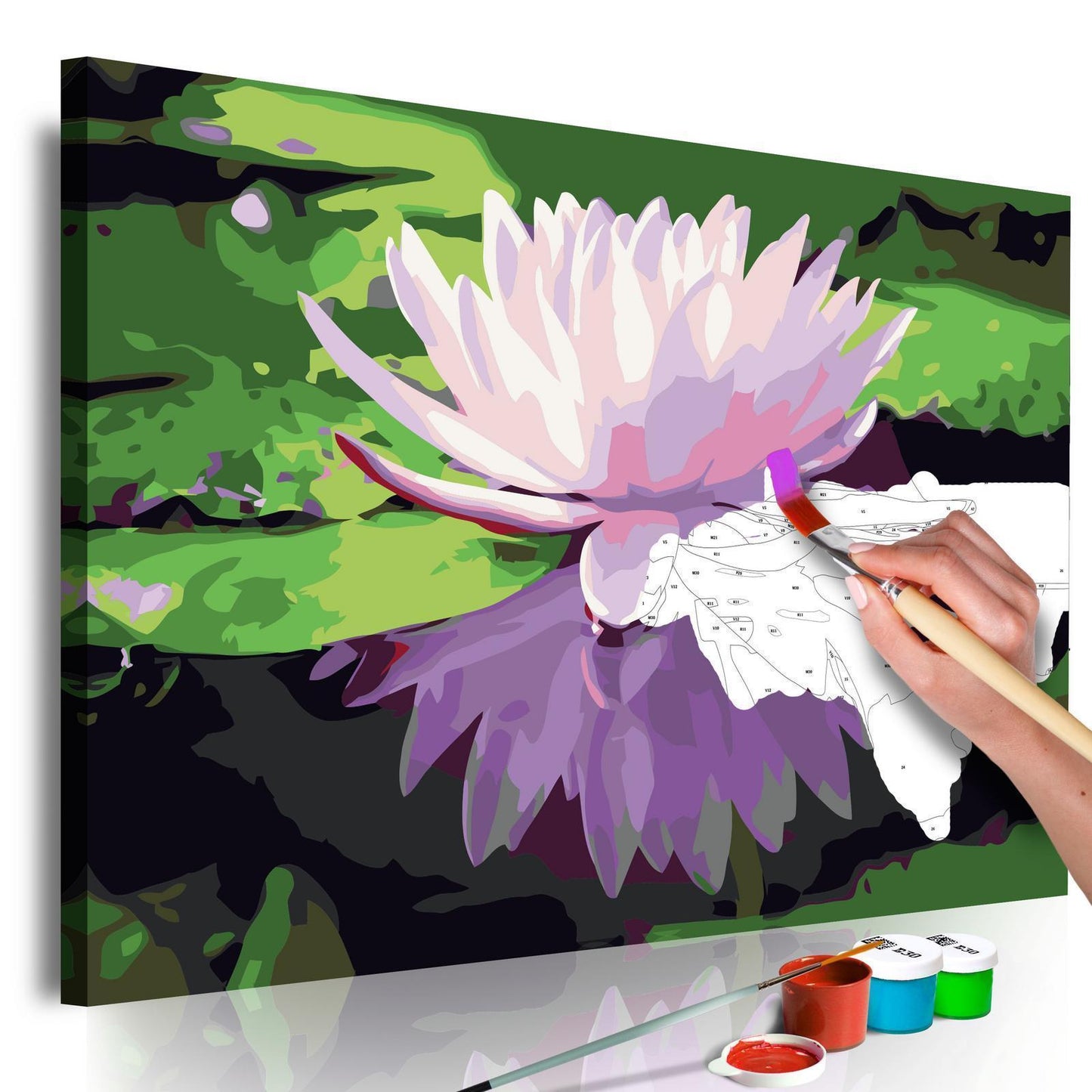 Doe-het-zelf op canvas schilderen - Water Lily