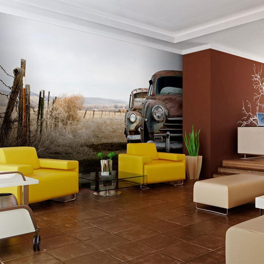 Wall Mural - Two old, American cars