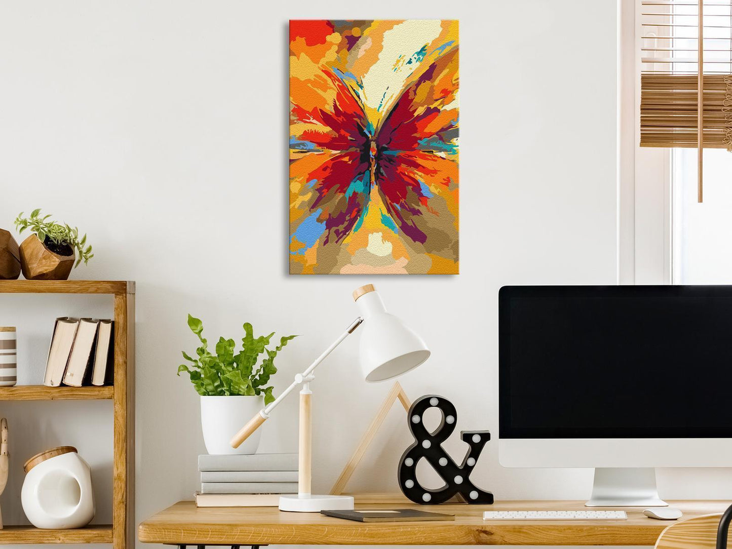Doe-het-zelf op canvas schilderen - Multicolored Butterfly