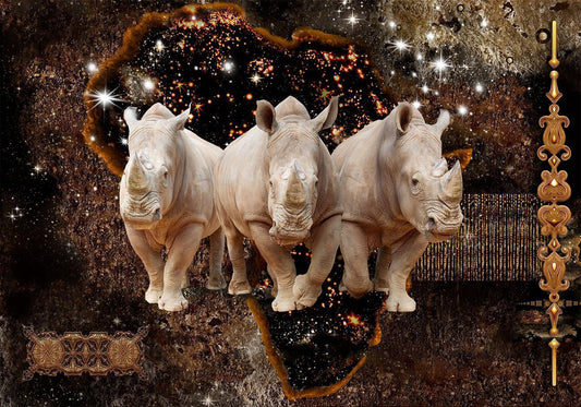 Fotobehang - Golden Rhino