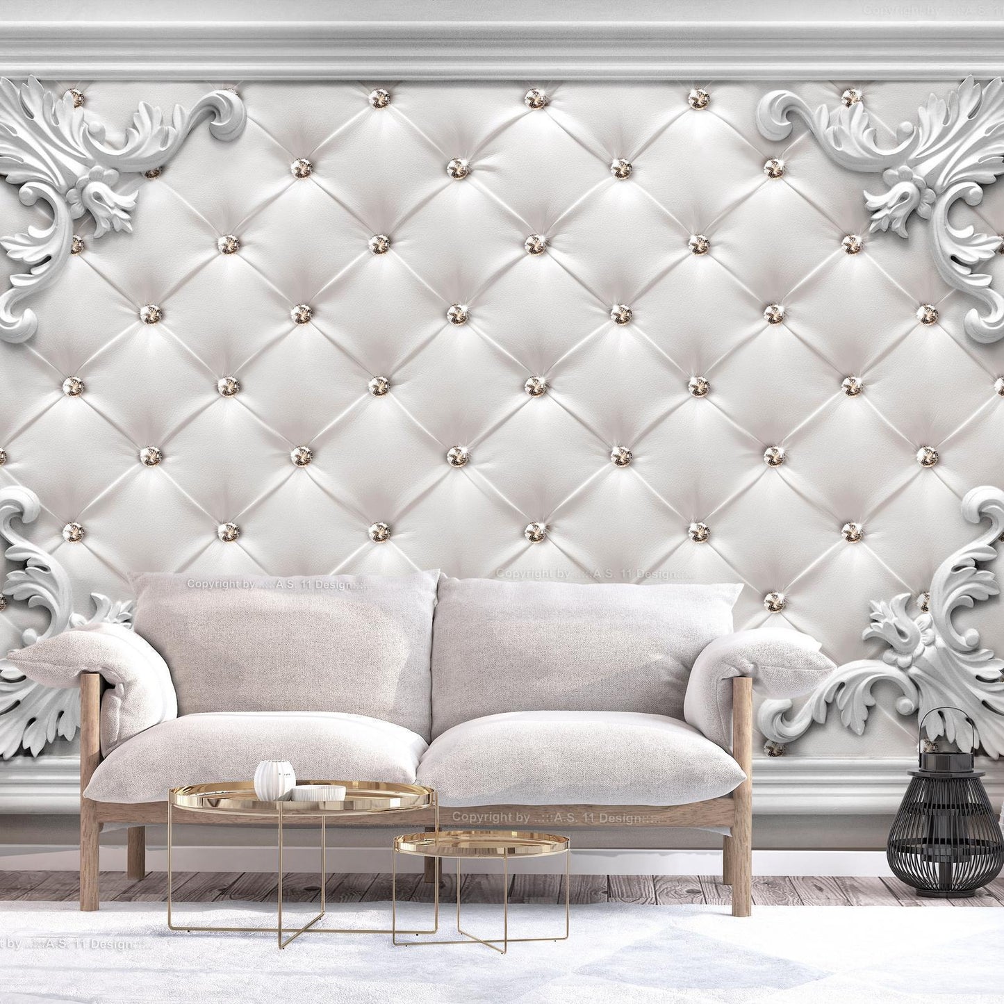 Wall Mural - Quilted Leather
