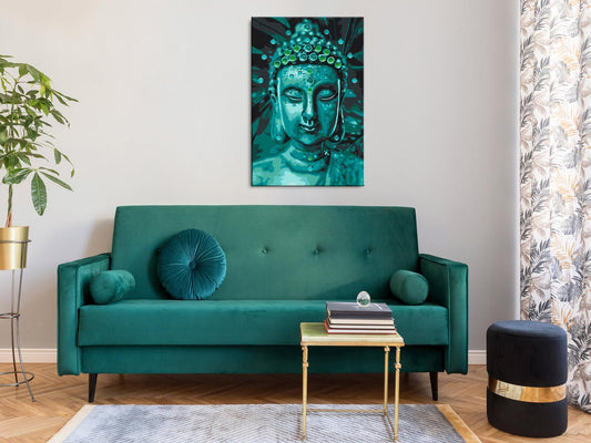 Doe-het-zelf op canvas schilderen - Emerald Buddha