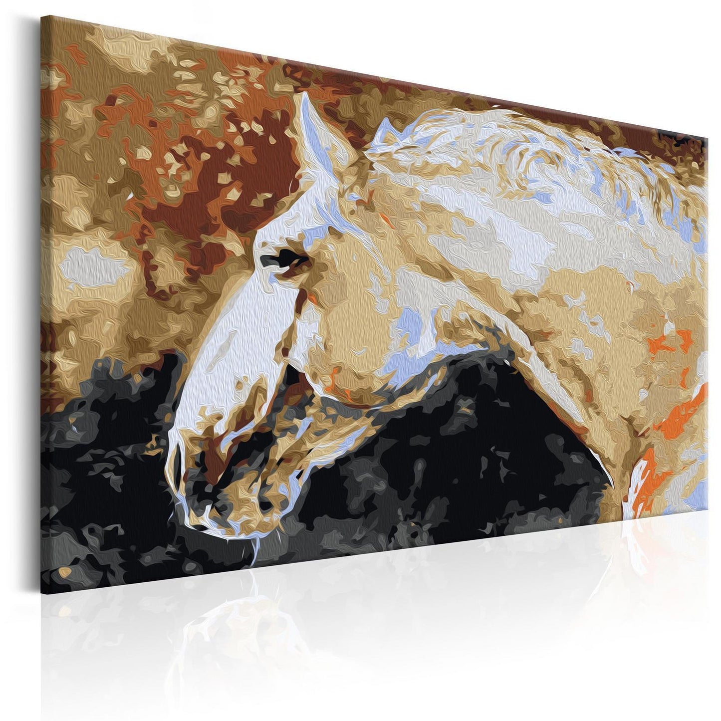 DIY-Leinwandgemälde – Weißes Pferd 