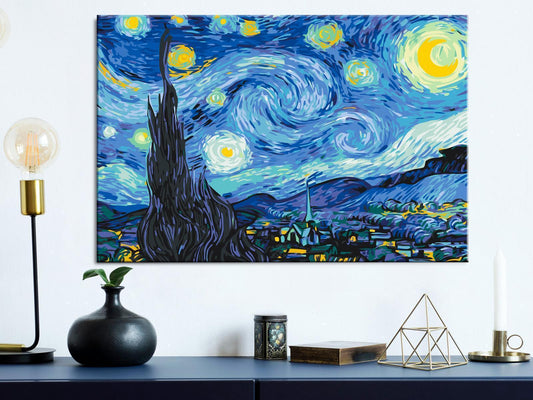 Doe-het-zelf op canvas schilderen - Van Gogh's Starry Night