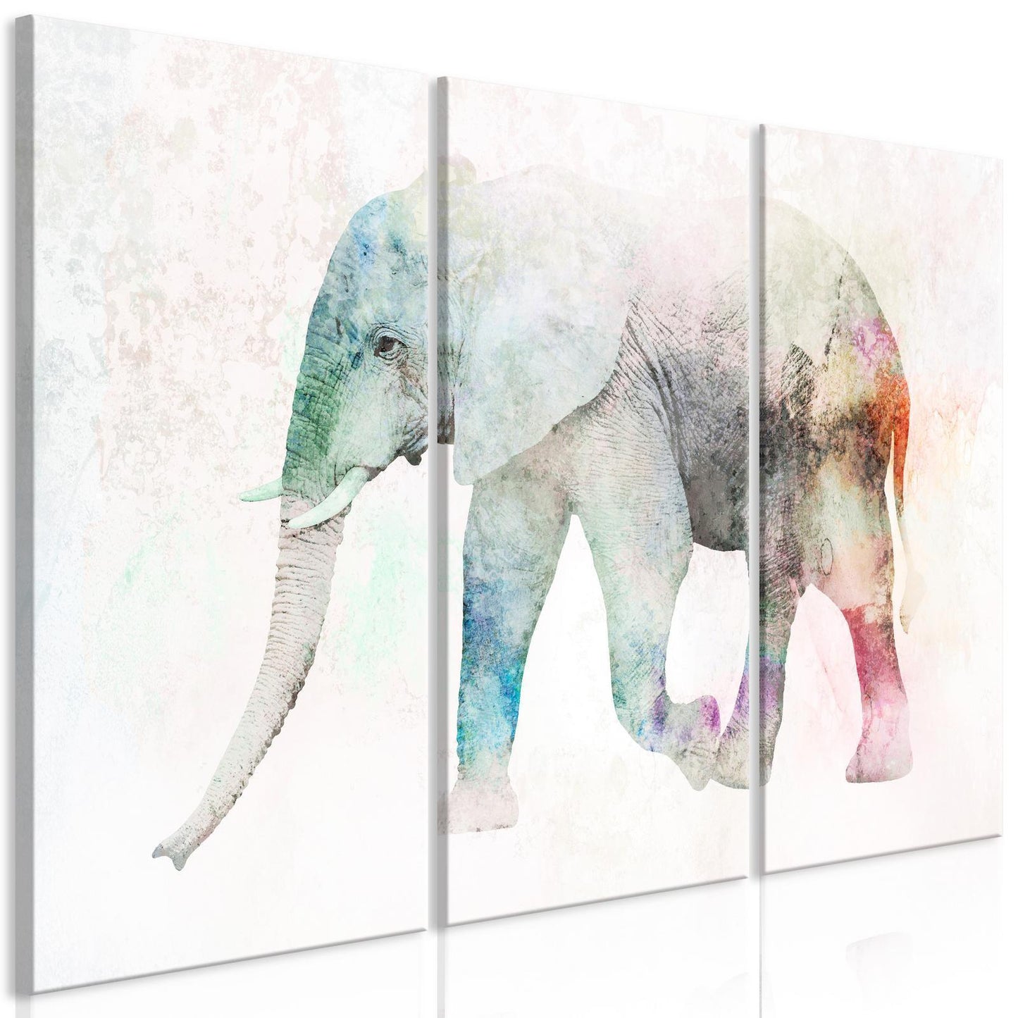 Painting - Painted Elephant (3 Parts)