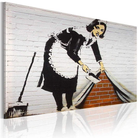 Schilderij - Cleaning lady (Banksy)