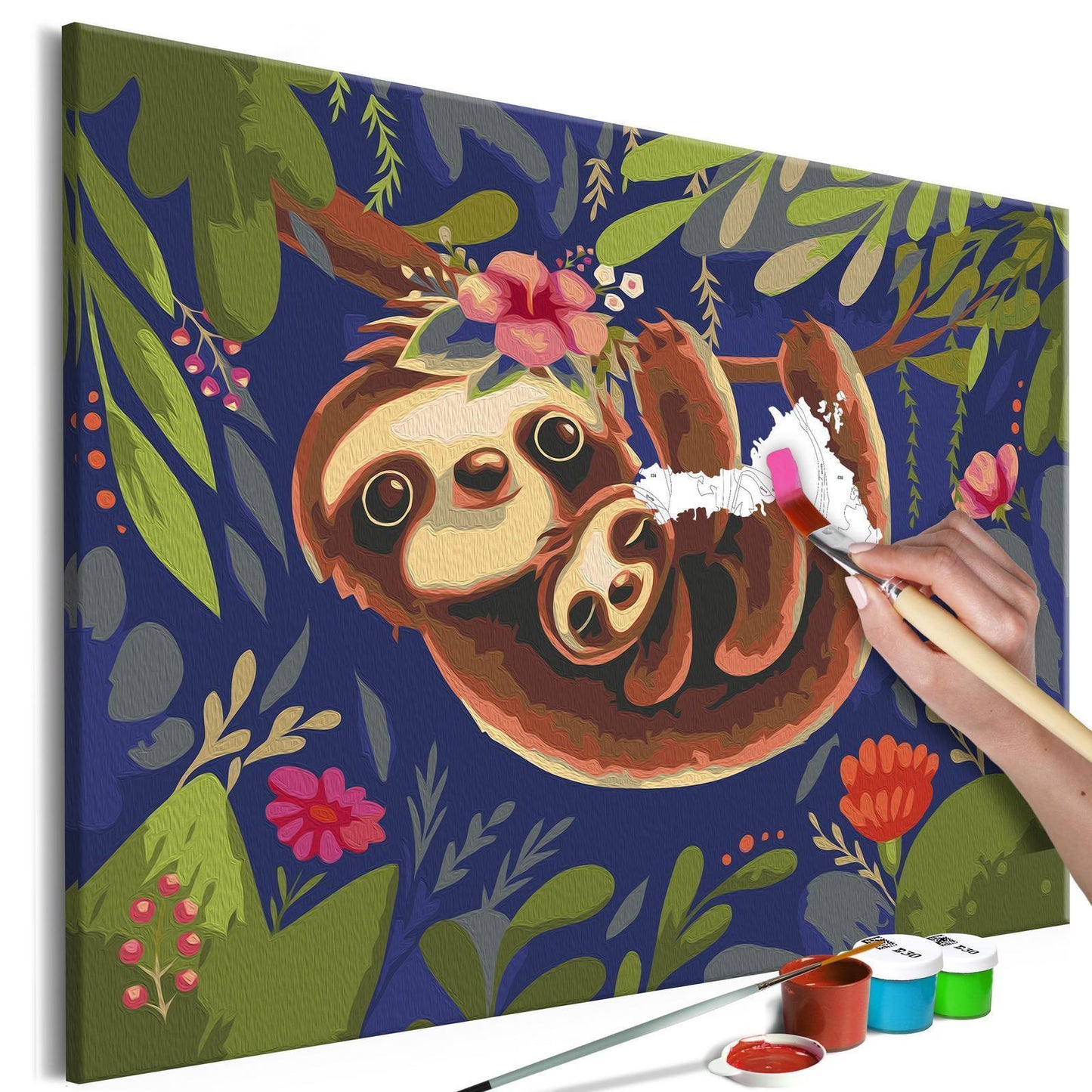 Doe-het-zelf op canvas schilderen - Friendly Sloths