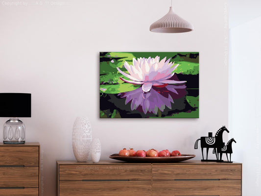 Doe-het-zelf op canvas schilderen - Water Lily