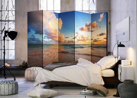 Folding Screen - Morning by the Sea II [Room Dividers] 