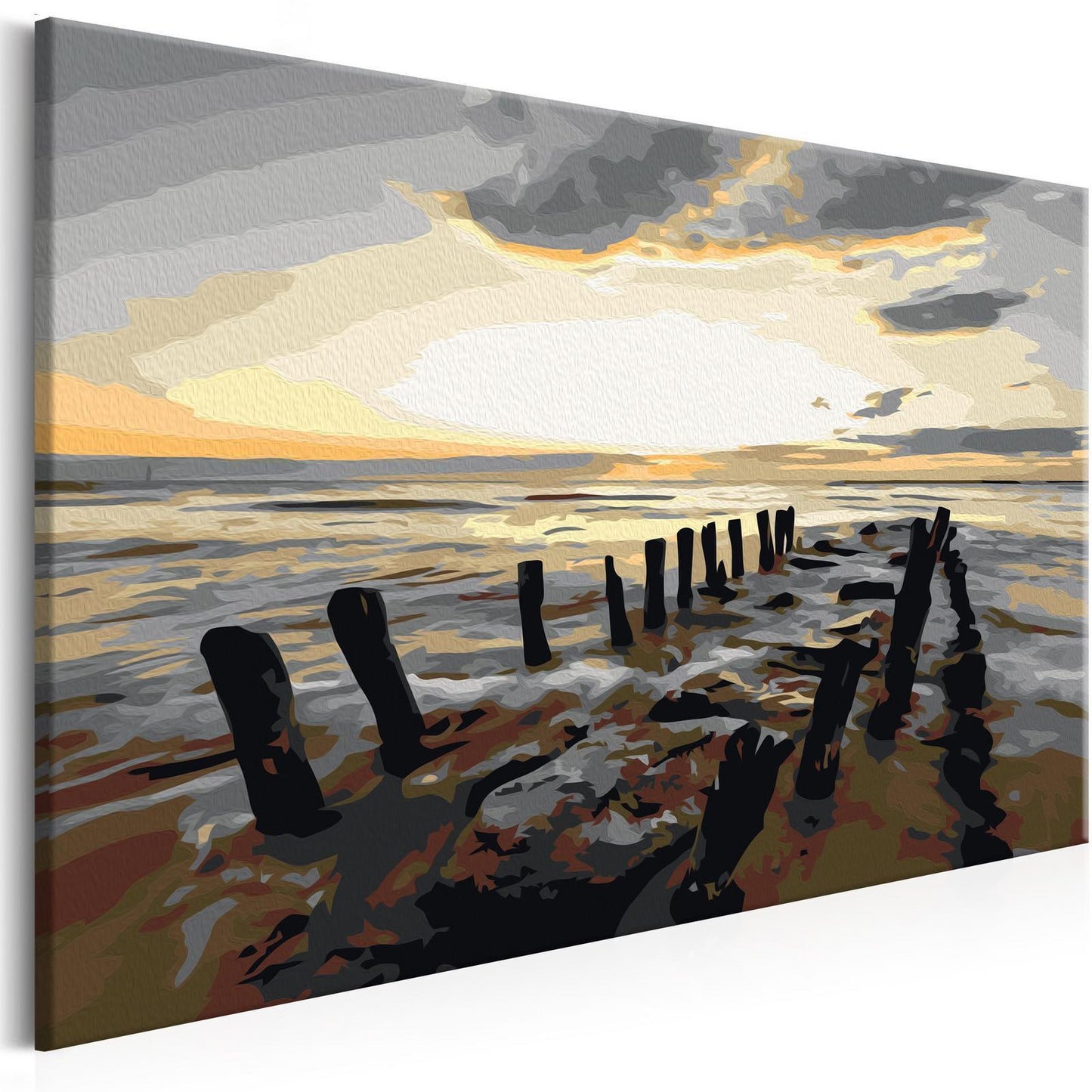 Doe-het-zelf op canvas schilderen - Beach (Sunrise)