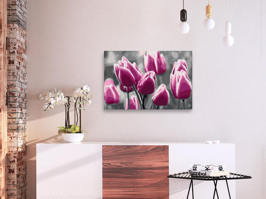 Doe-het-zelf op canvas schilderen - Tulip Field
