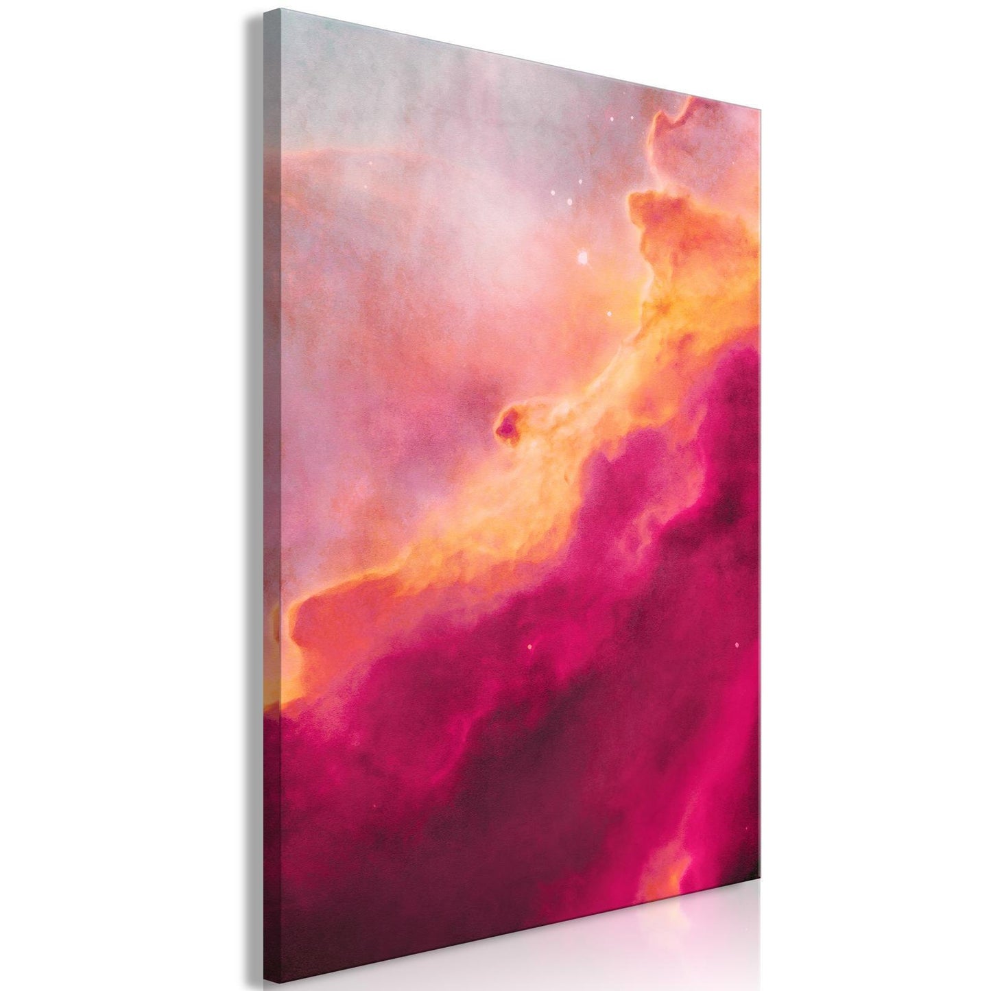 Schilderij - Pink Nebula (1 Part) Vertical