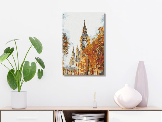 Doe-het-zelf op canvas schilderen - Autumn in London