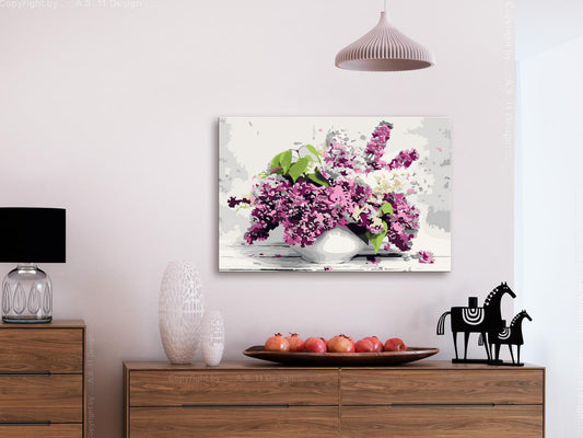 Doe-het-zelf op canvas schilderen - Vase and Flowers