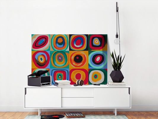 Doe-het-zelf op canvas schilderen - Colourful Rings