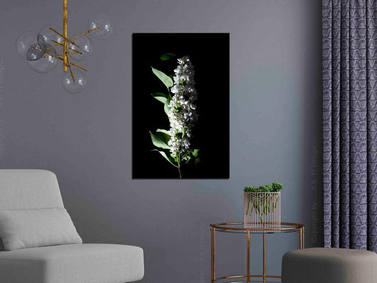 Schilderij - White Lilacs (1 Part) Vertical
