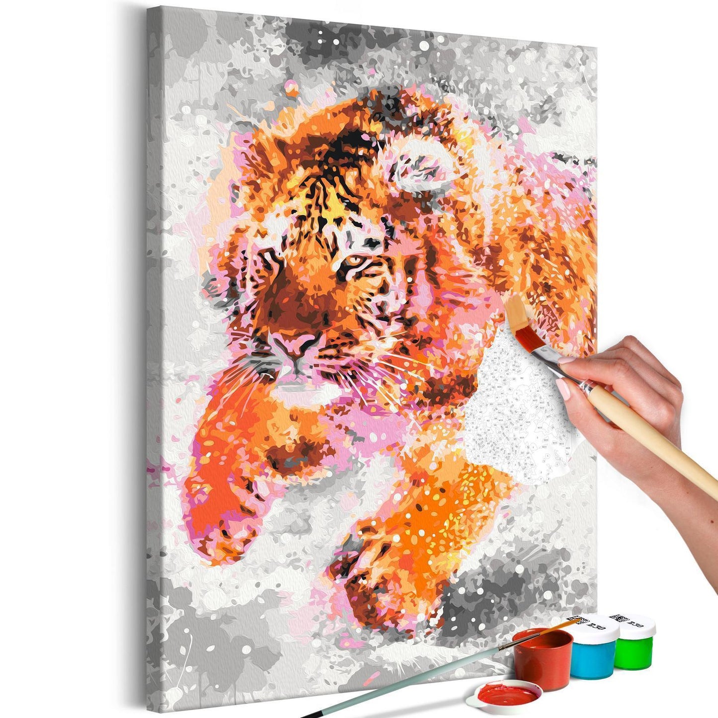 Doe-het-zelf op canvas schilderen - Running Tiger