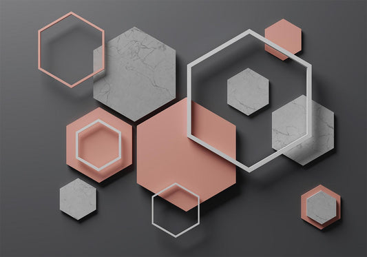 Self-adhesive photo wallpaper - Hexagon Plan