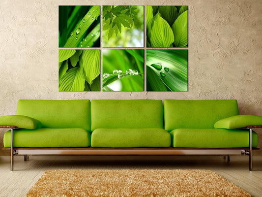 Painting - Fresh green leaves
