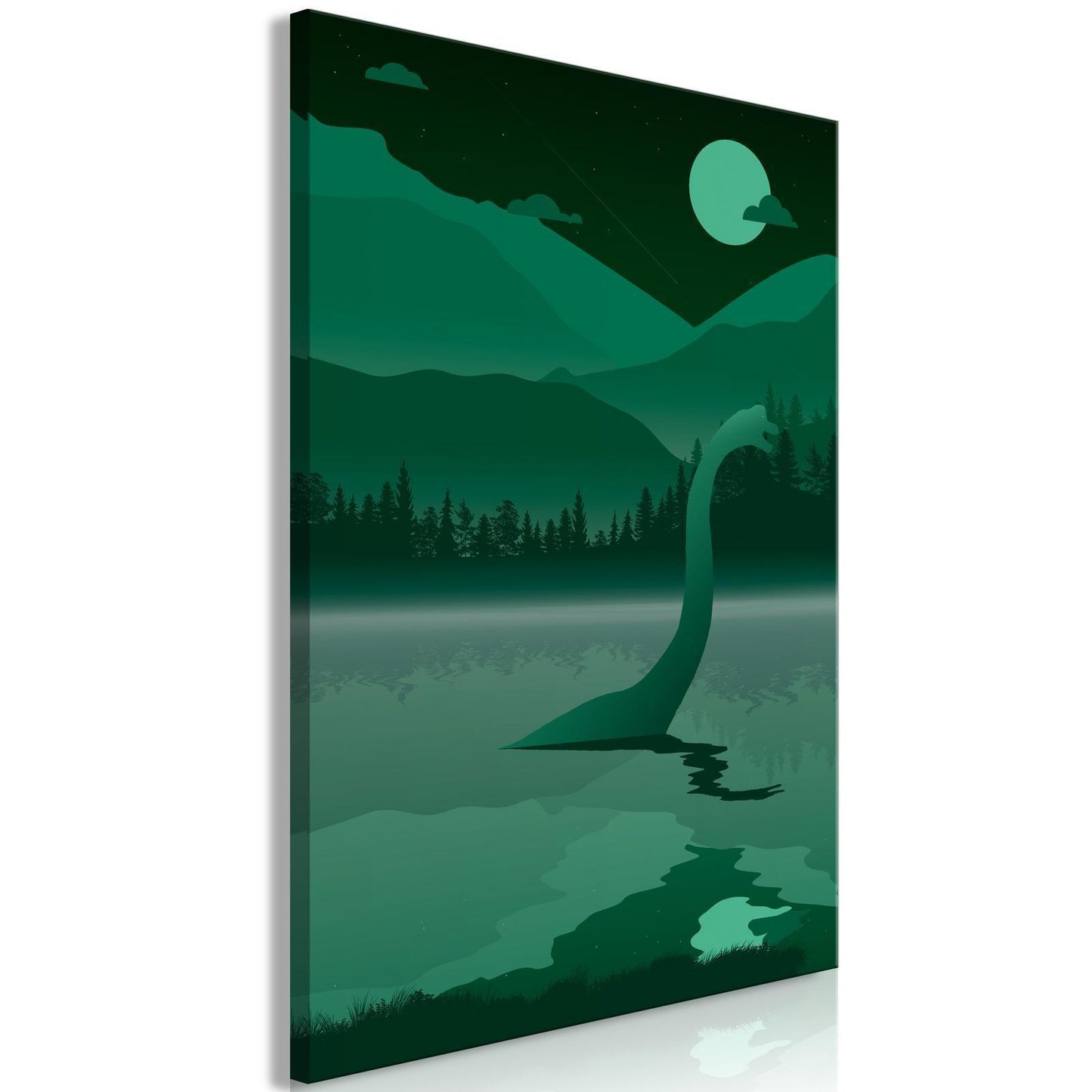 Schilderij - Loch Ness (1 Part) Vertical