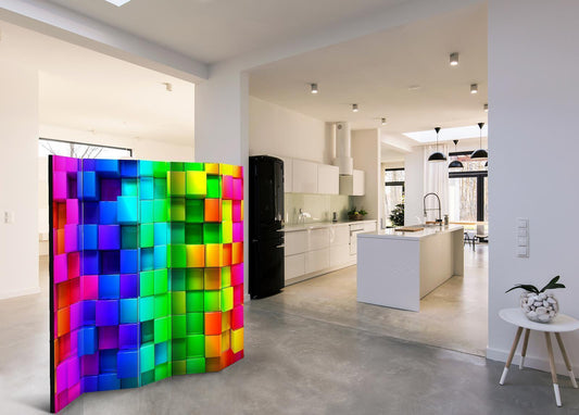 Vouwscherm - Colourful Cubes II