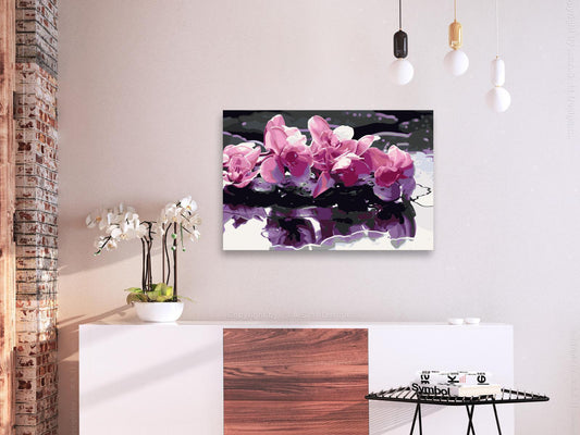 Doe-het-zelf op canvas schilderen - Purple Orchid