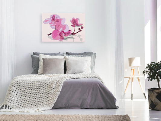 DIY Canvas Painting - Orchid Flowers 