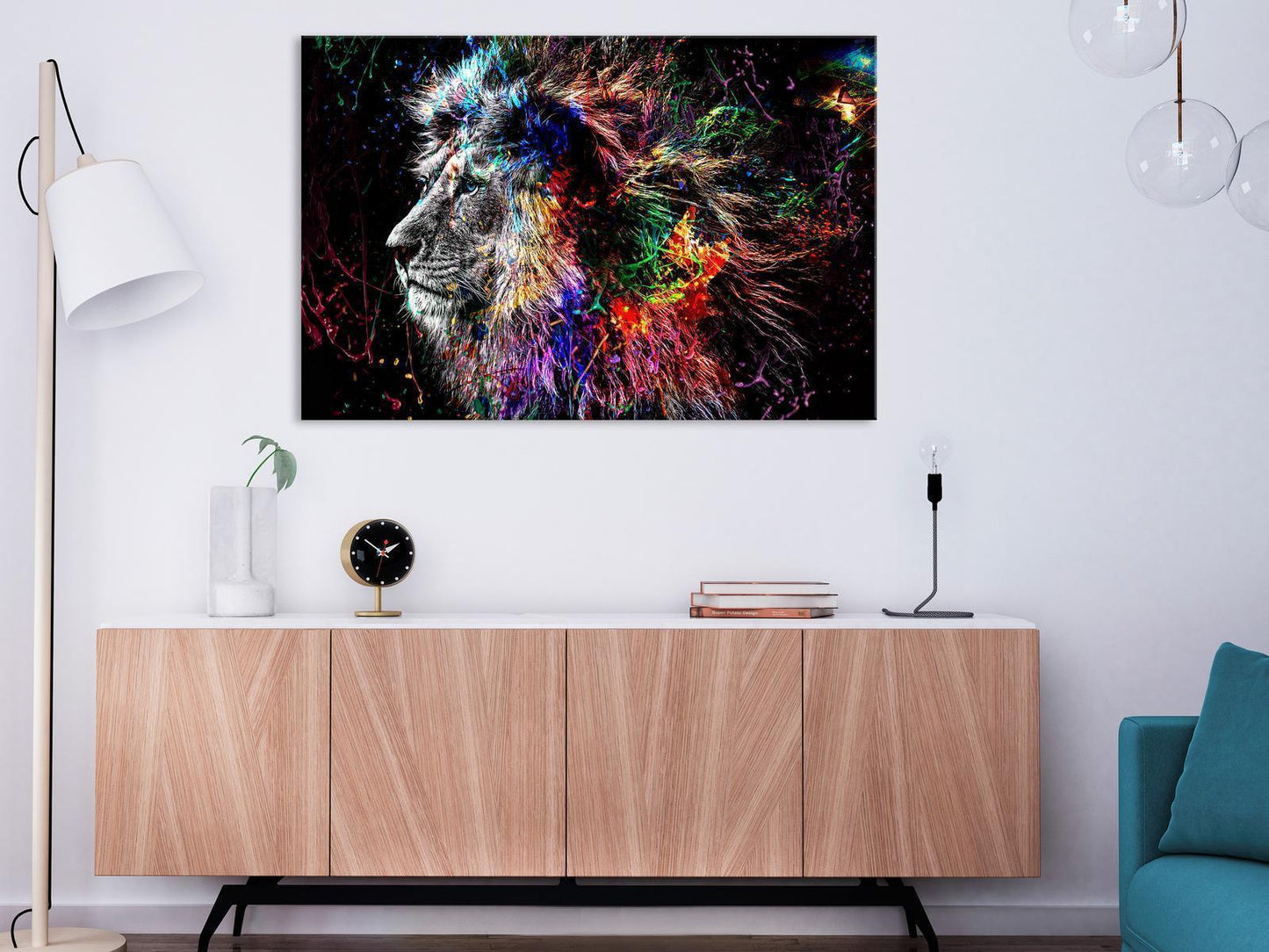 Gemälde - Crazy Lion (1 Teil) Breit