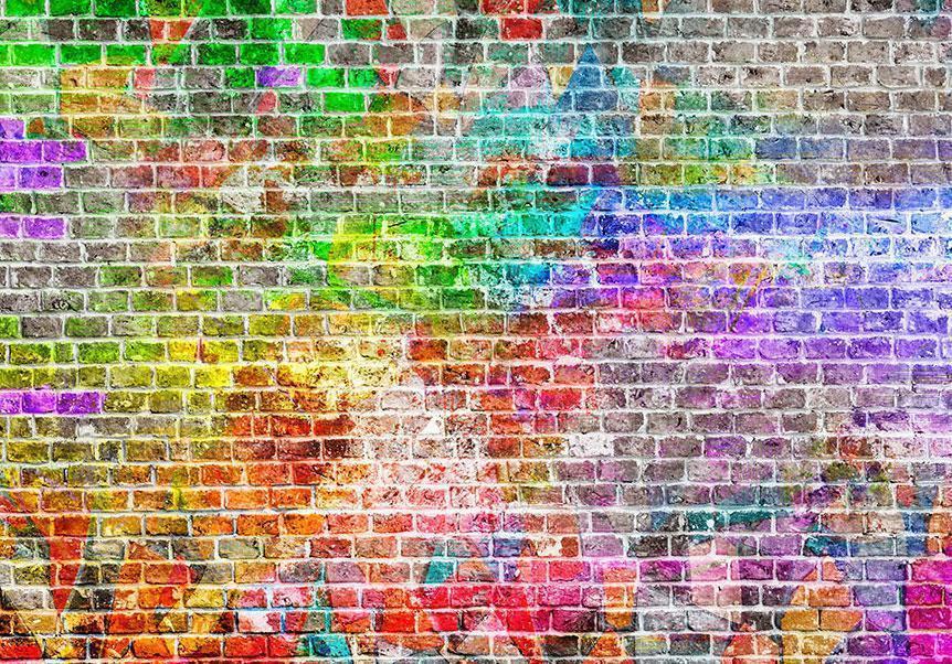 Photo Wallpaper - Rainbow Wall